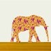 Children Wall Decals Elephant with Decorative Fills