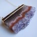 Amethyst Slice Druzy Necklace : February Birthstone, Large Size