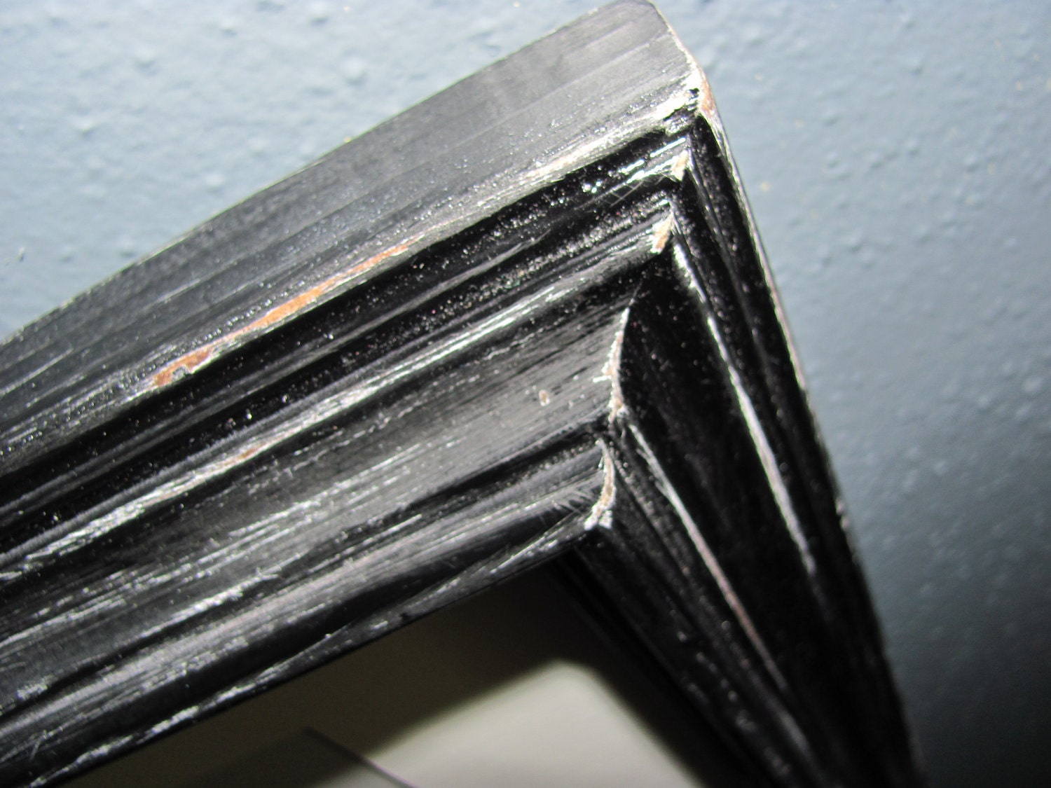 Black Distressed Wood Picture Frame 11 x 14 by FearlessFrameOfMind