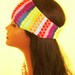 Rainbow Hippie HEADBAND in 70s Style