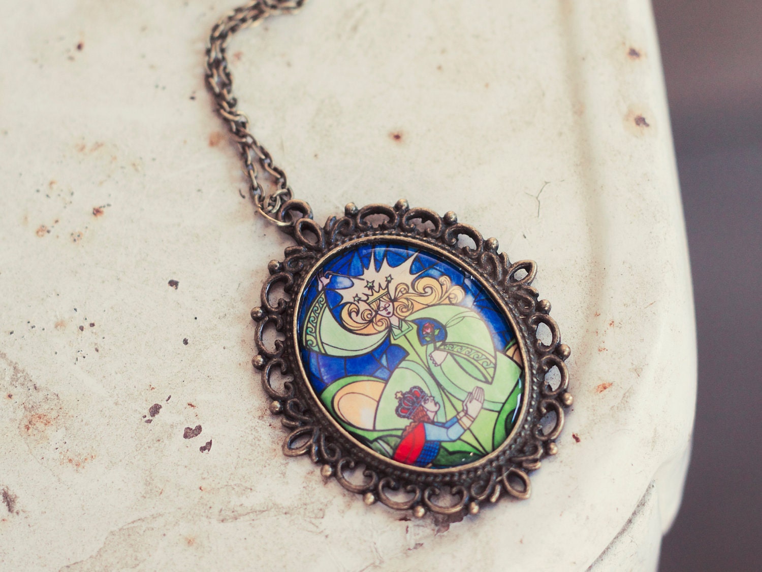 The Enchantress - vintage inspired necklace