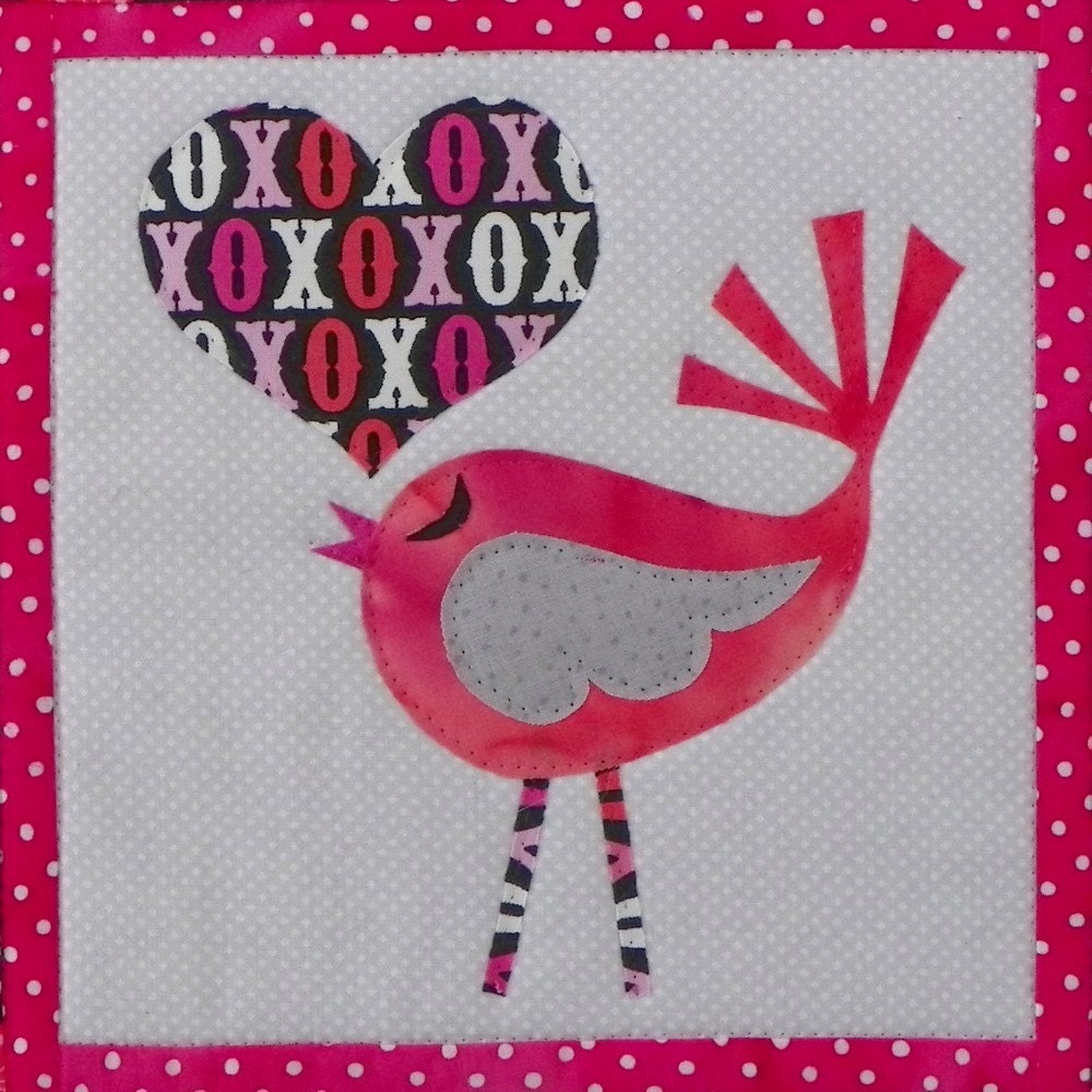 Mini Quilt - Lovey Dovey I