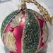 Handpainted and Glitter Glass Ornament