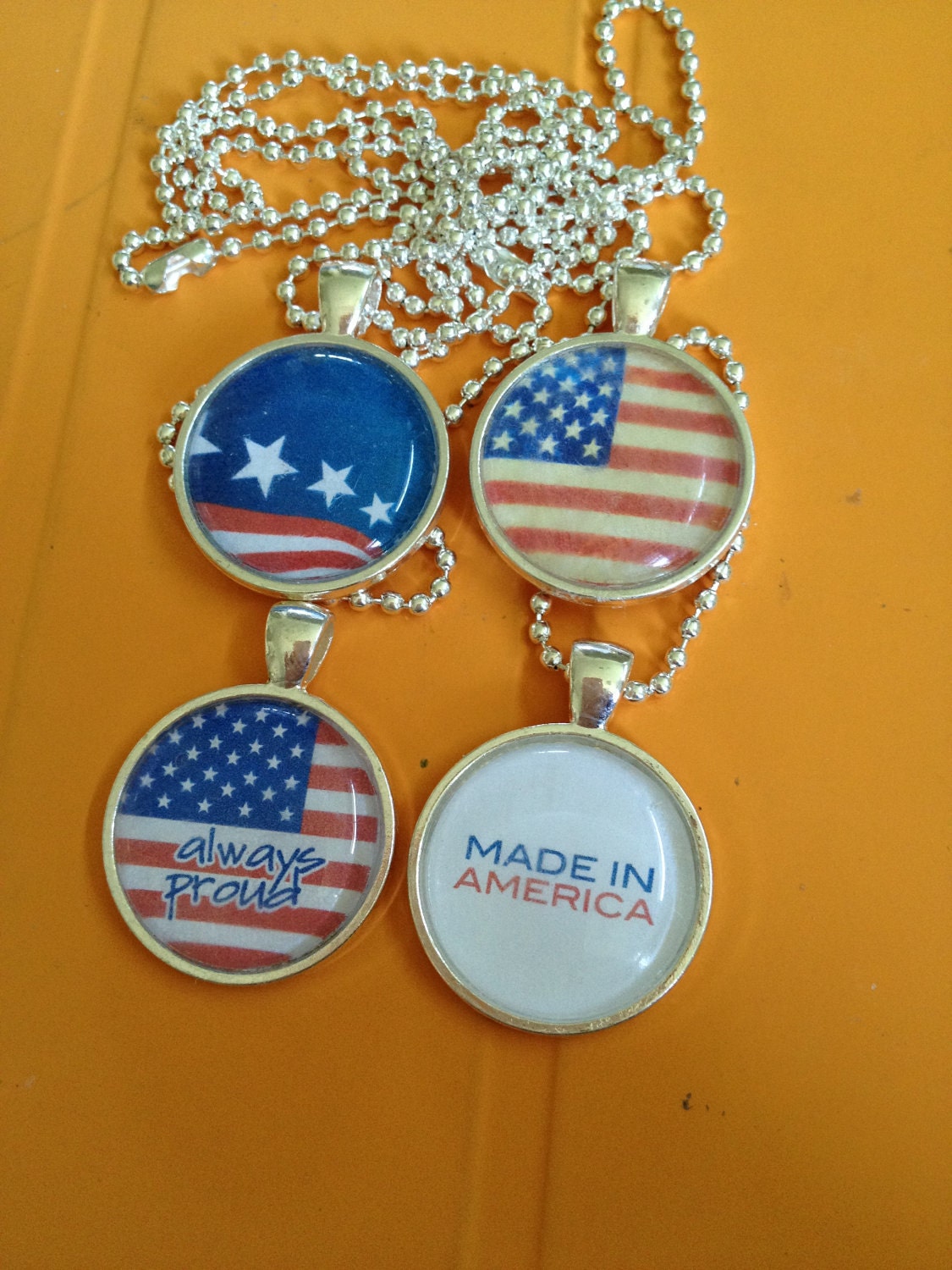 Stars and Stripes Pendant Necklaces