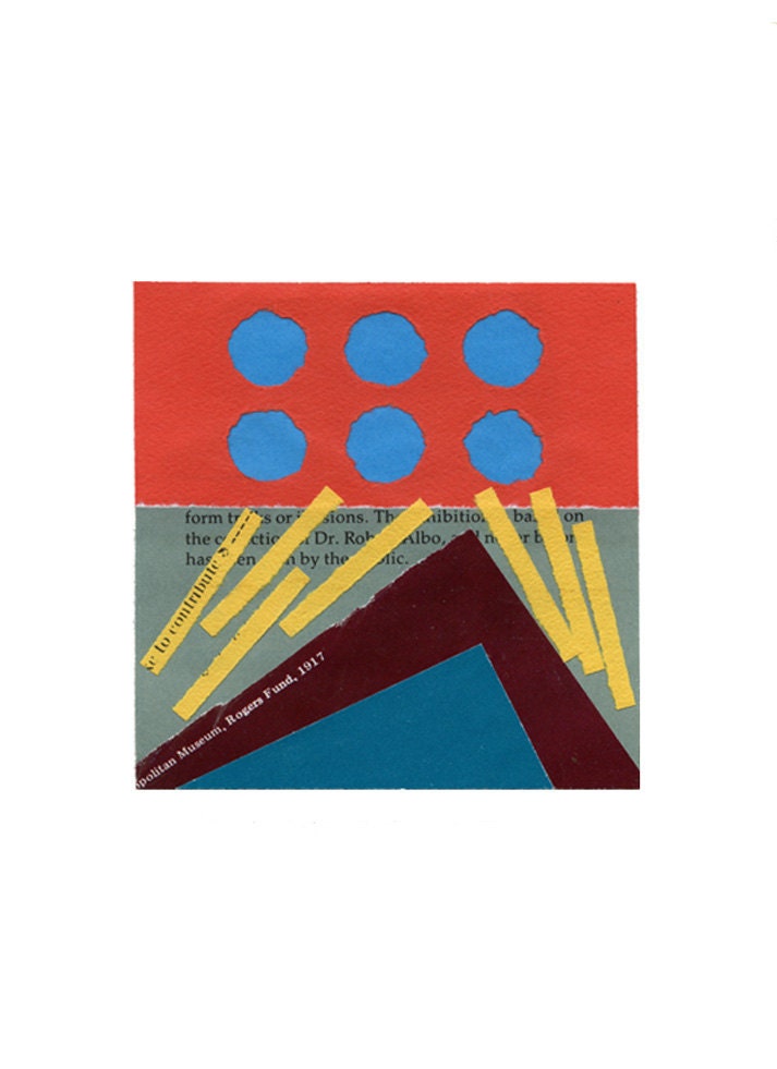 Abstract Geometric Paper Collage - Fine Art Print of an original paper collage