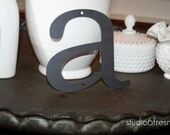 Lowercase Industrial Metal Letter "a" With FREE Shipping