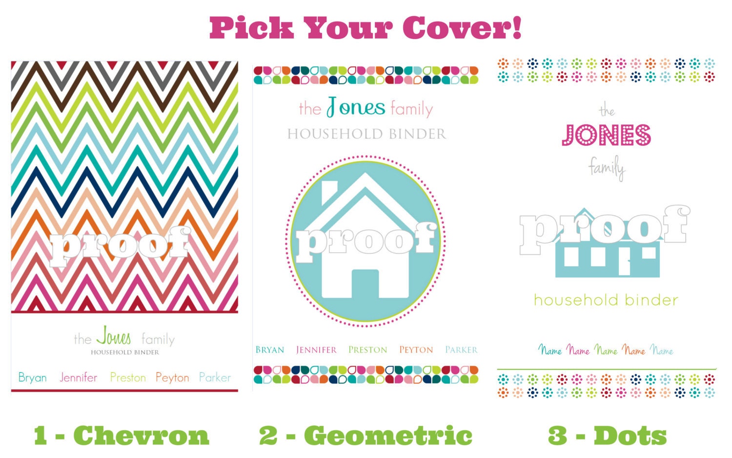 Personalized Household Binder Coversheet Printable