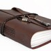 Dark Brown Leather Journal with Antique Skeleton Key Bookmark