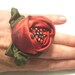 Baroque Ring. Ring red, Romantic ring, Upcycled,