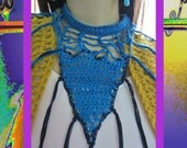 Funky Handmade Scarves, Colorful Bandana Scarf,  Artistic Scarf, Funky Boho Scarf, Fringed Scarf, In 100% Cotton