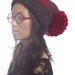 FREE SHIPPING - LOVE knit hat with Extra Large Pom Pom