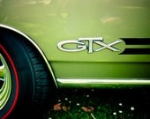 Vintage Green Plymouth Belvedere GTX Muscle Car Emblem - Classic Car Art for Guys - 11X14 Fine Art Photograph