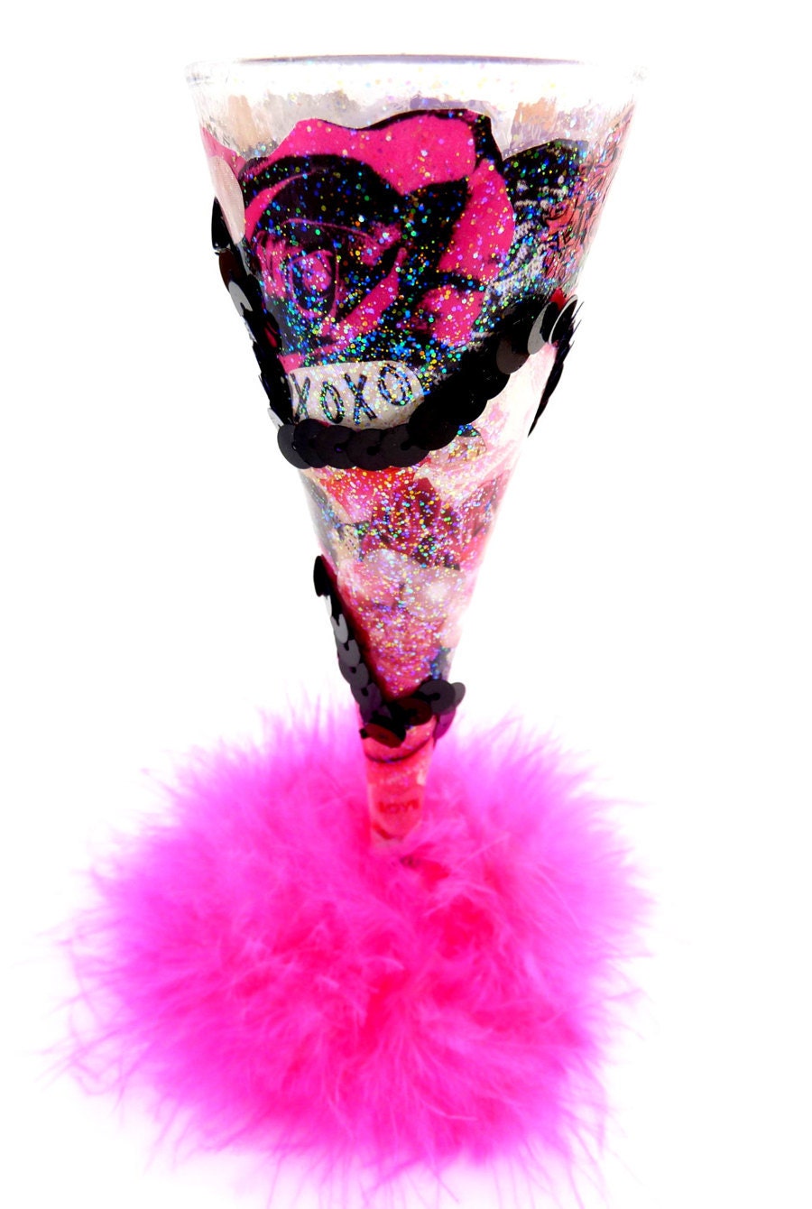 girly pink shot glass by heyhotstems on Etsy