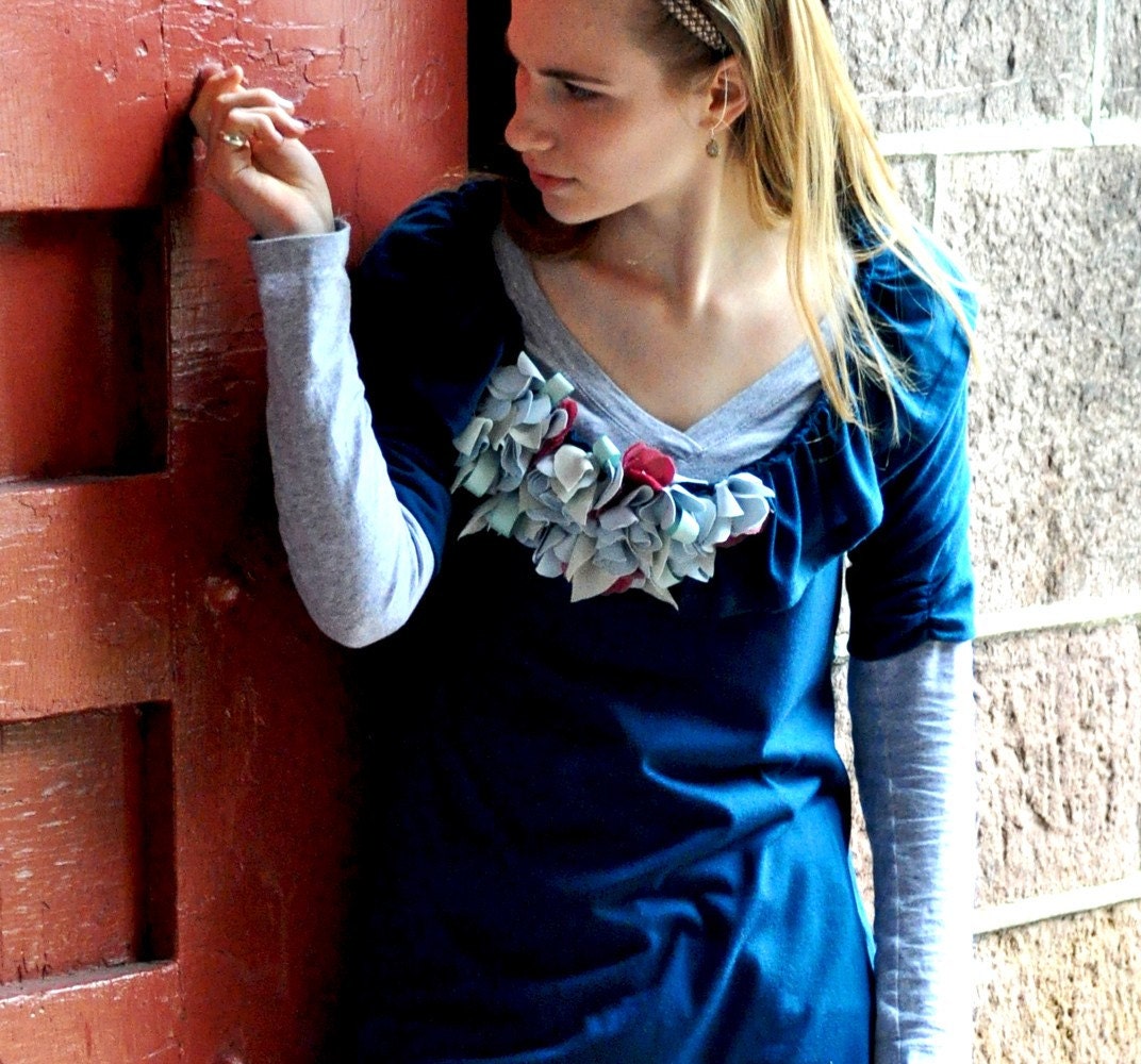 Tunic Dress-Hydrangea- Embellished Tunic