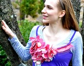 Tunic Dress- Pink Hydrangeas- Embellished Tunic