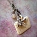 Paris Necklace - Eiffel Tower - Envelope - Letter - Heart - Cluster Necklace - Love Letter