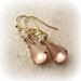 Blush Pink Crystal Earrings - Gold Dangle Earrings - 14k Gold Filled Earrings - Bridal Jewelry - Bridesmaid Earrings