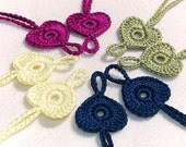 4 pairs Baby Heart Barefoot sandals, Baby shoes, Light Yellow, Hot Purple - Lilac, Midnight blue, Light Green Barefoot Sandals