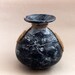 Handmade Decorative Vase with Light Blue Patina and Jute Rope Decorations
