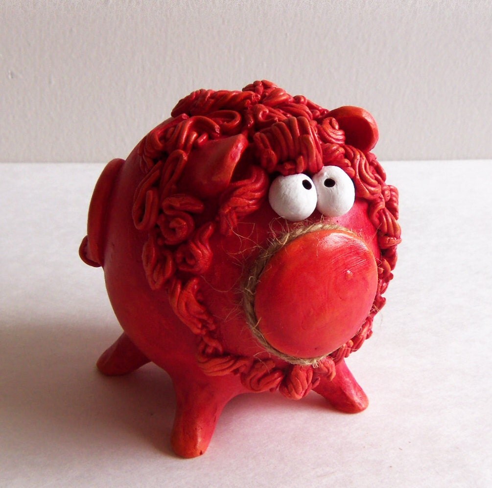 Lion Shaped Money Bank -- Personalized Handmade Piggy Bank