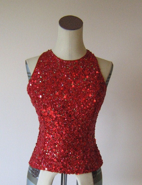 red sequin top uk