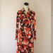 RESERVED - Warm Floral Ruffle Neck Flowing Maxi Dress