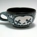 Latte Cup, Double Skull and Crossbones Spotted Mug 8 oz