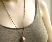 Long Necklace - Hand Painted Ball Locket Necklace