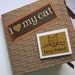 Cat Paper Bag Album Scrapbook 6x6 Brown I Love My Cat