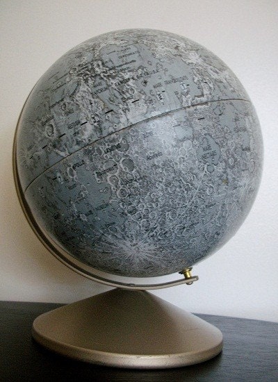 Vintage Replogle Moon Globe - Cold War Era - TREASURY PICK