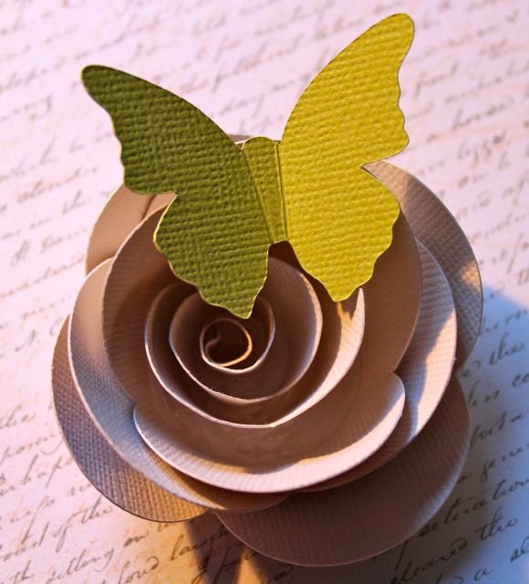 Grass Green paper butterfly die cuts set of 100