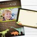 Dinosaur Birthday Invitation Photo Card and Matching Thank you Note- Rock and Roar