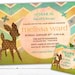 Gender Neutral Baby Shower Invitation With Matching Gift tags- A Dear Deer and Chevron