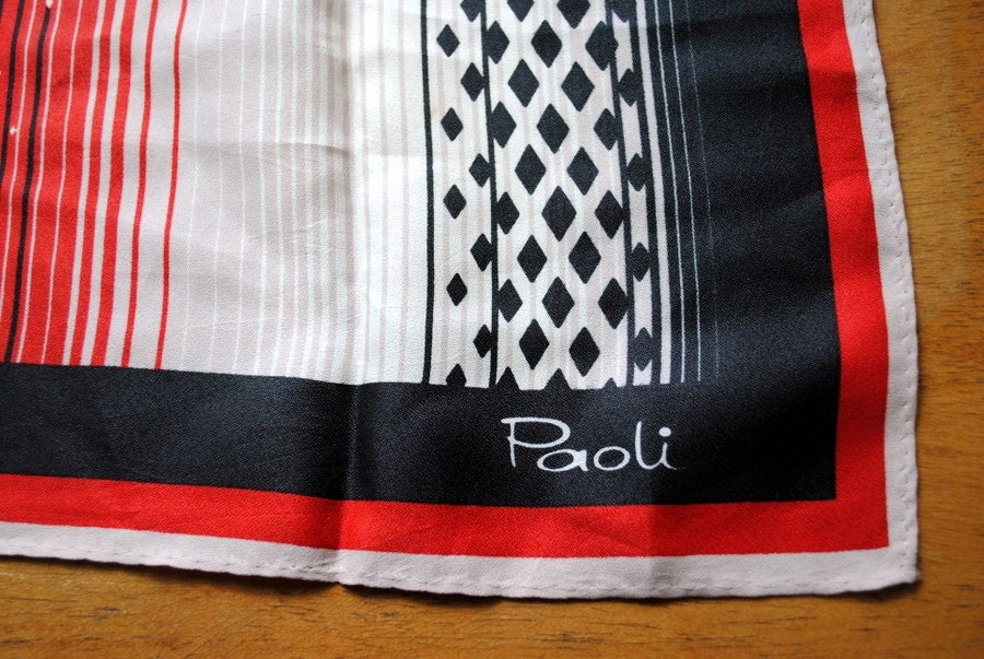 Red and Black Paoli Scarf