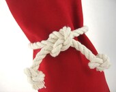 Wine Bag Red Marine Rope Canvas Nautical Summer Cottage Party Tote