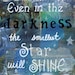 Mixed Media - Quote Painting - Inspirational Art - Star - Shine - Texture - 8x10 original