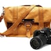 14" Voyager Camera Bag - Serengeti - Full Grain Leather - Medium Padded Camera Insert Divider - Made in the U.S.A.