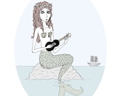 Mermaid With Ukulele