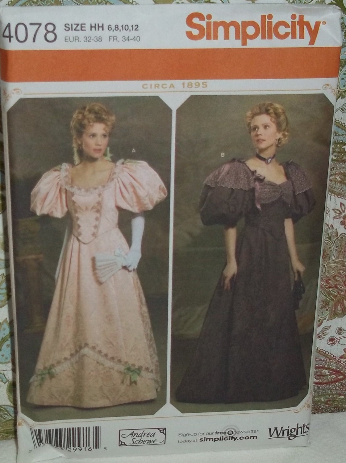Turn of the Century Ballgowns pattern Simplicity 4078