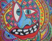 Last Laugh, Original Acrylic Painting by Fig Jam Studio