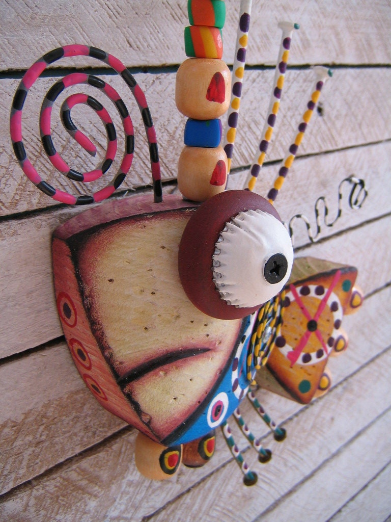 Twisted Fish 128 - Found Object Wall Art by Fig Jam Studio