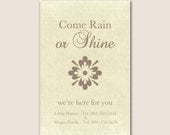 Visiting Teacher Cards, 'Come Rain or Shine', in 4x6, 5x7, 8x10, or 4 to a page
