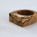 cream and tan - natural wood ring in spalted maple- size 5