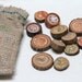 pocket change - wood slice play money
