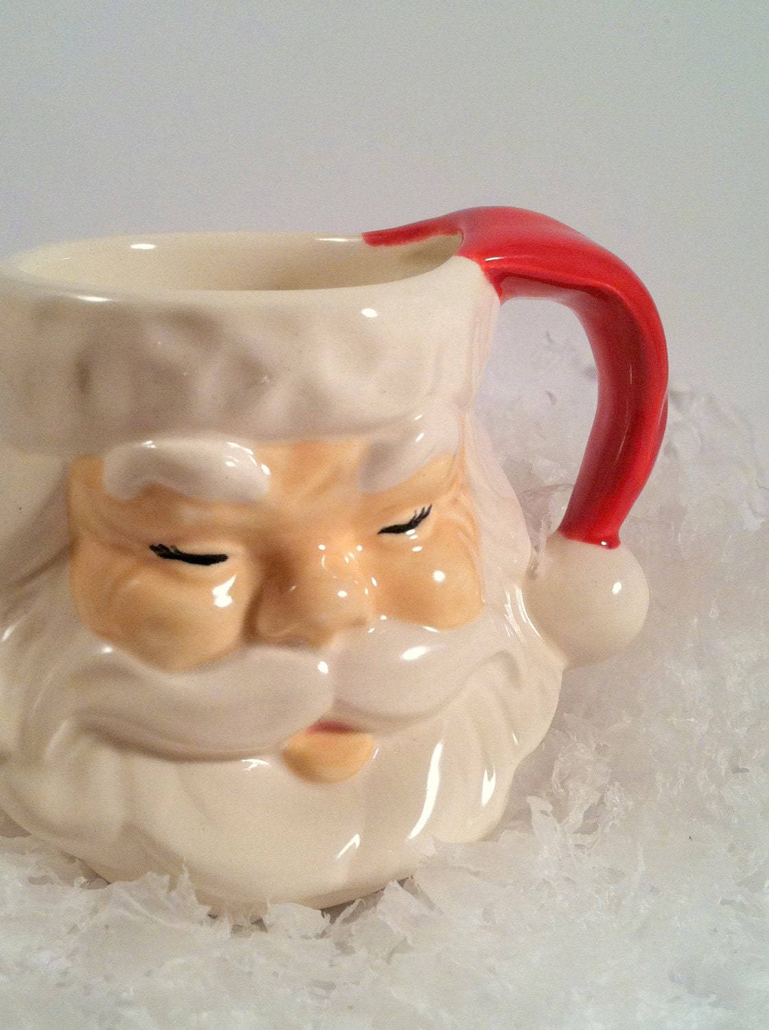 Items similar to Vintage Ceramic Santa Mug, Small on Etsy