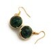 Earrings eilat blue green dangles wire wrapped
