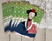 Frida Art Doll ACEO Print - Collectable standard ACEO card 2.5 x 3.5 in