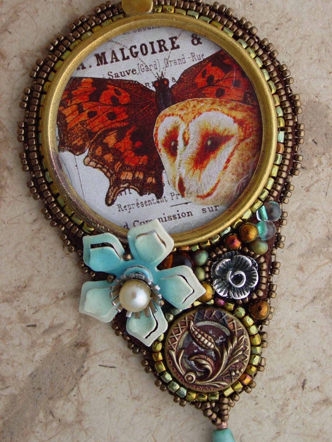 Vintage Optical lens Pendant