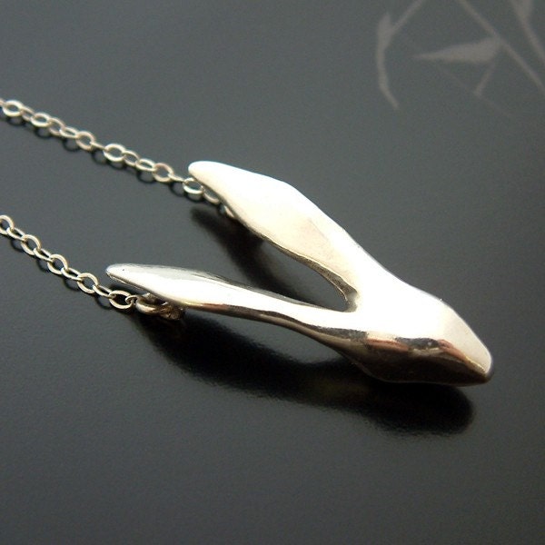 Rabbit Necklace - sterling silver rabbit jewellery with a polished finish
