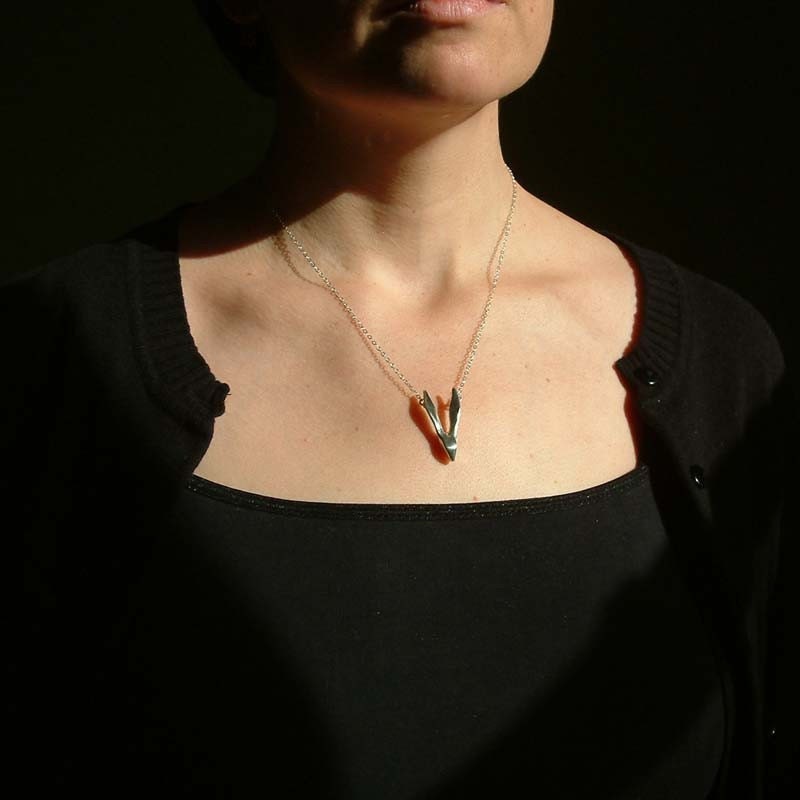 Rabbit Necklace - sterling silver rabbit jewellery with a polished finish